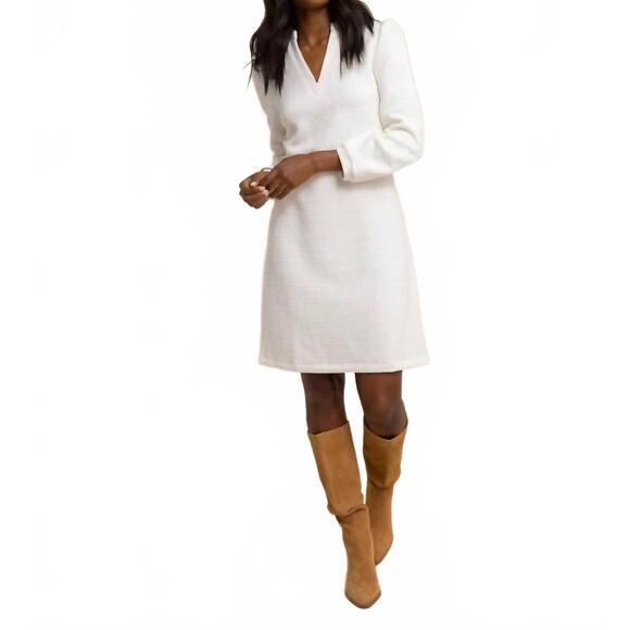 NEW SOUTHERN TIDE oren quilted dress in sand white